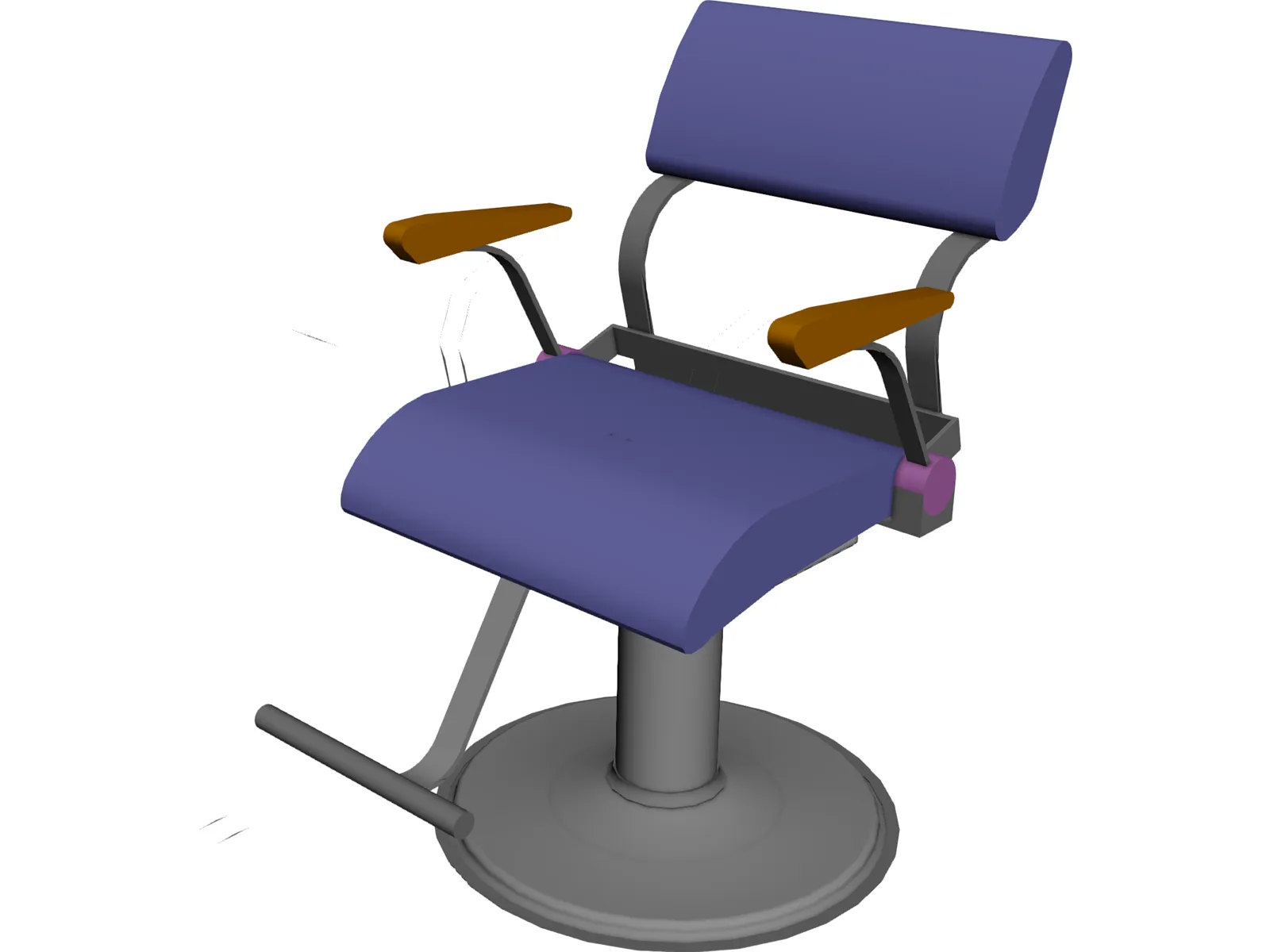 Takara Belmont Fresco Hair Styling Chair 3D Model main preview