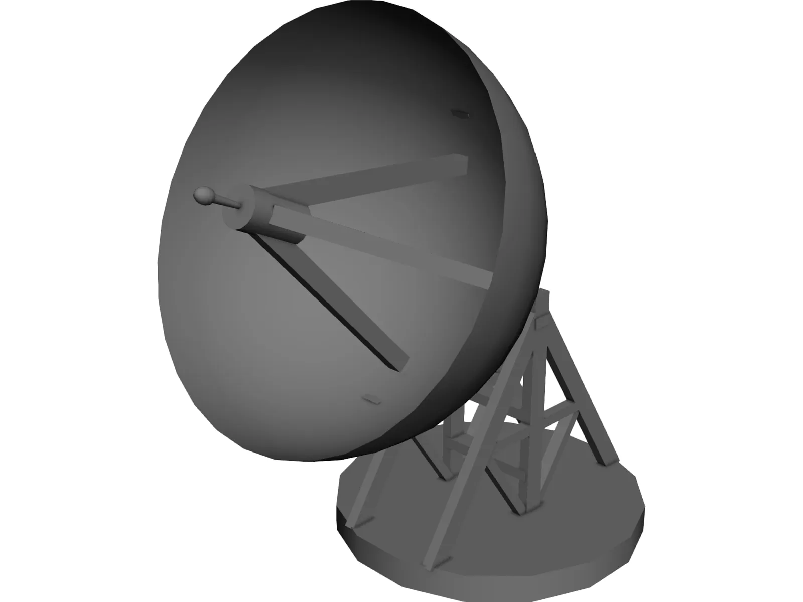 Satellite Dish 3D Model main preview