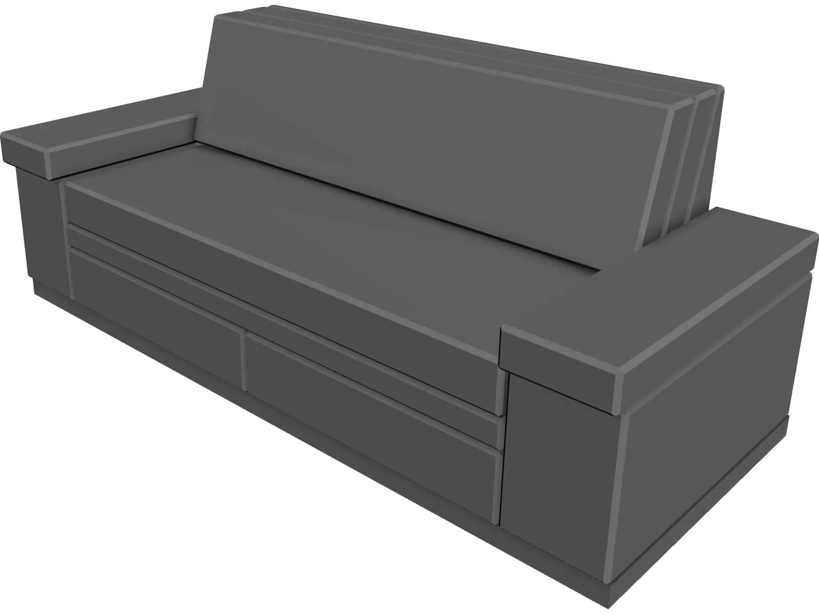 Flop Sofa 3D Model main preview