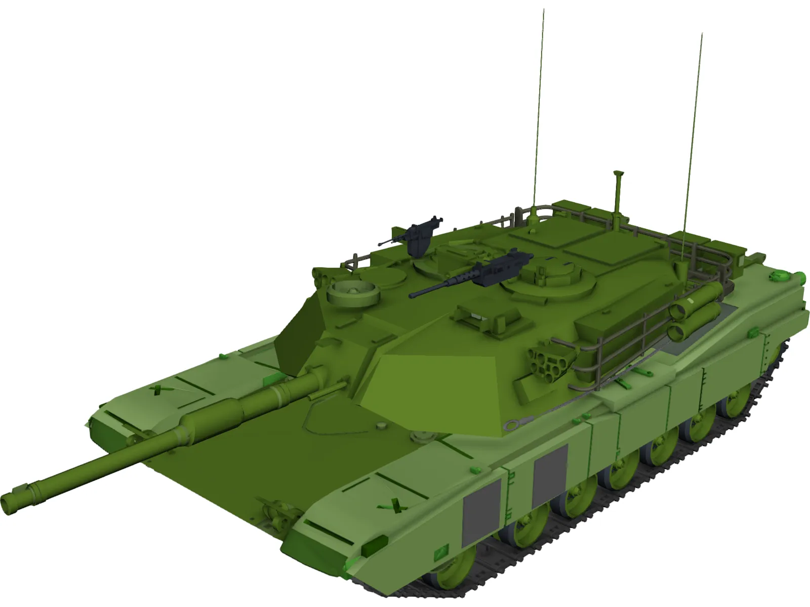 American M1A1 Abrams Main Battle Tank 3D Model main preview