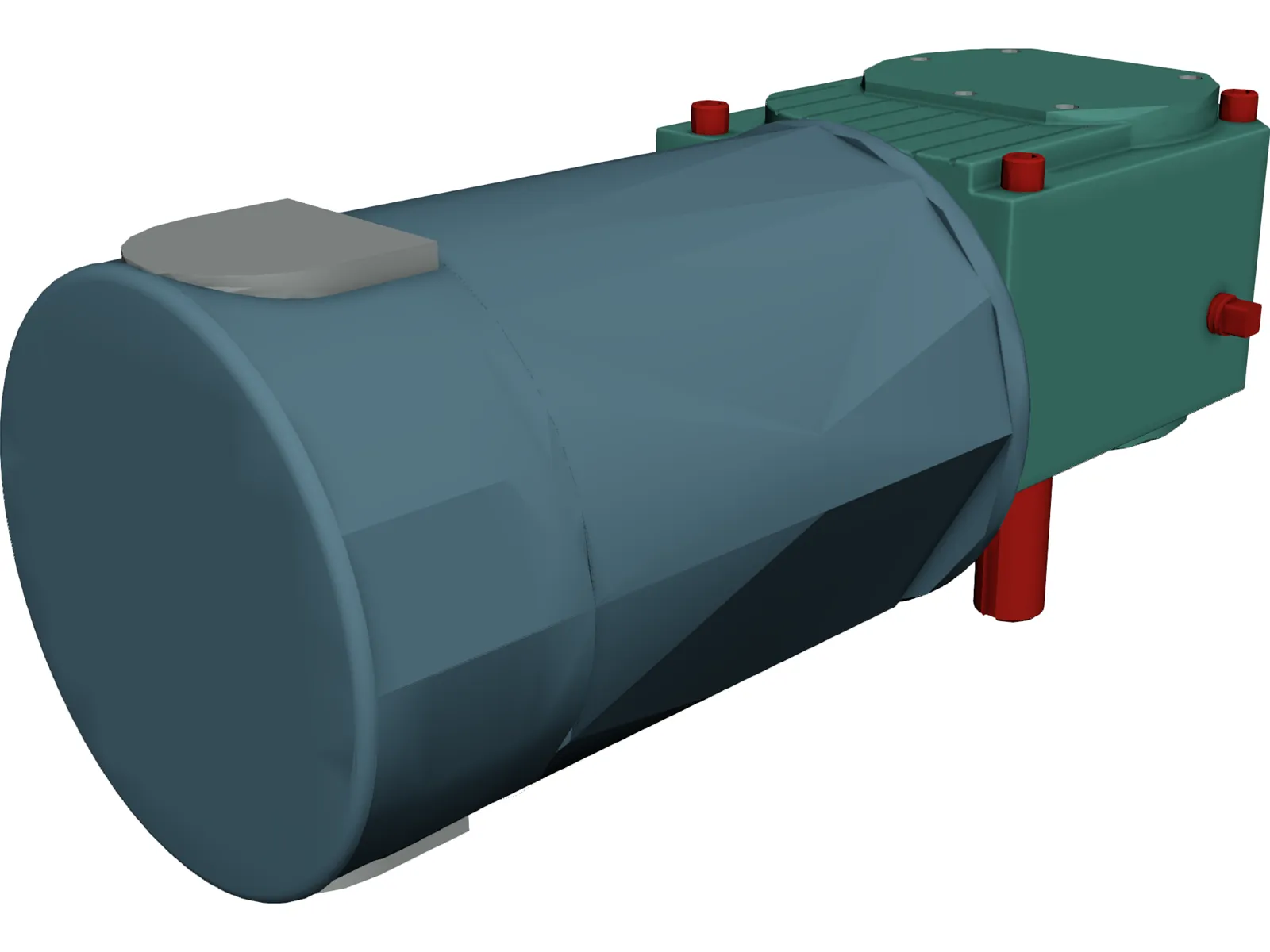 Worm Gear Motor Medium 3D Model main preview