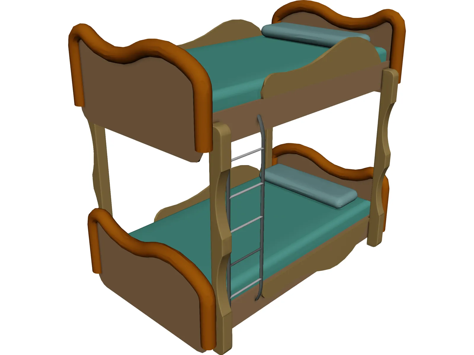 Bunk Bed 3D Model main preview