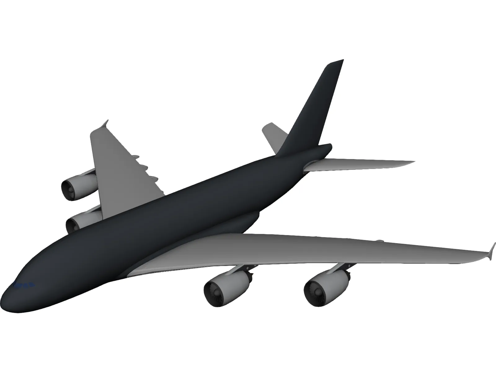 Airbus A380 3D Model main preview