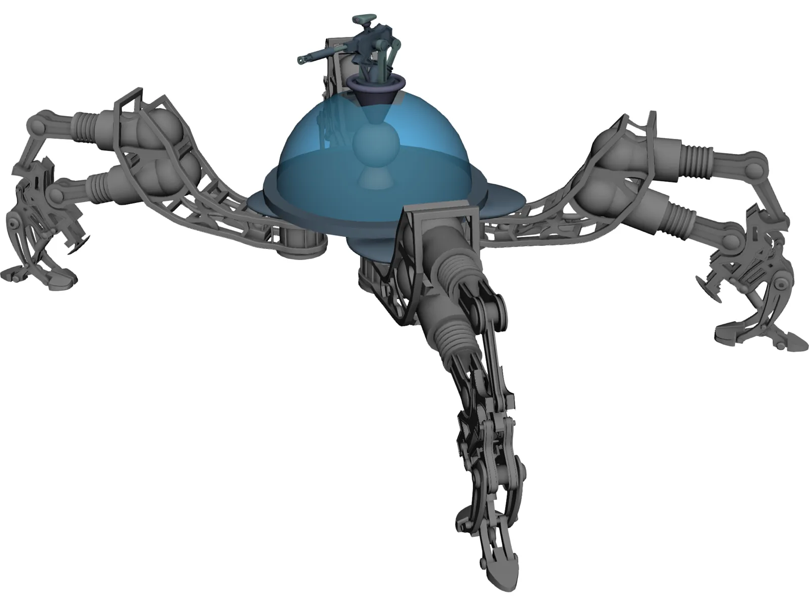 Light Spider Rover Robot 3D Model main preview