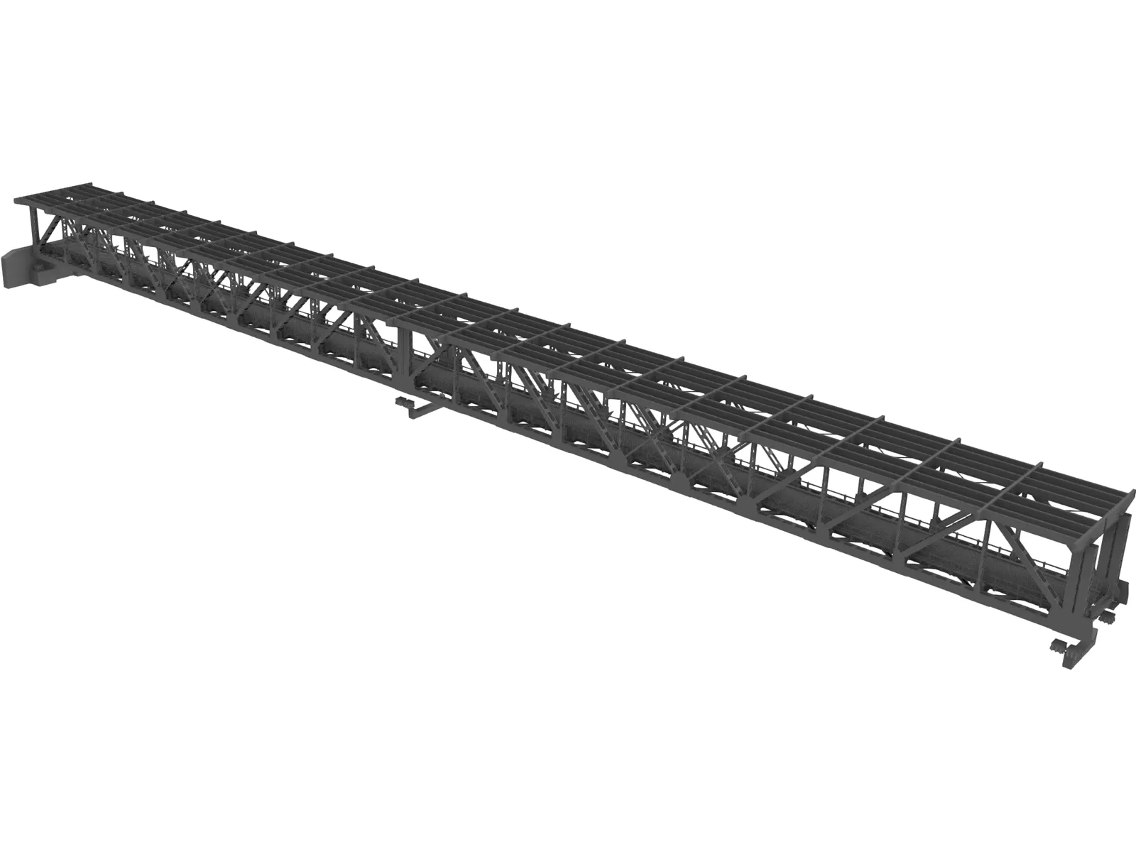 Steel Truss Bridge (1908) 3D Model main preview