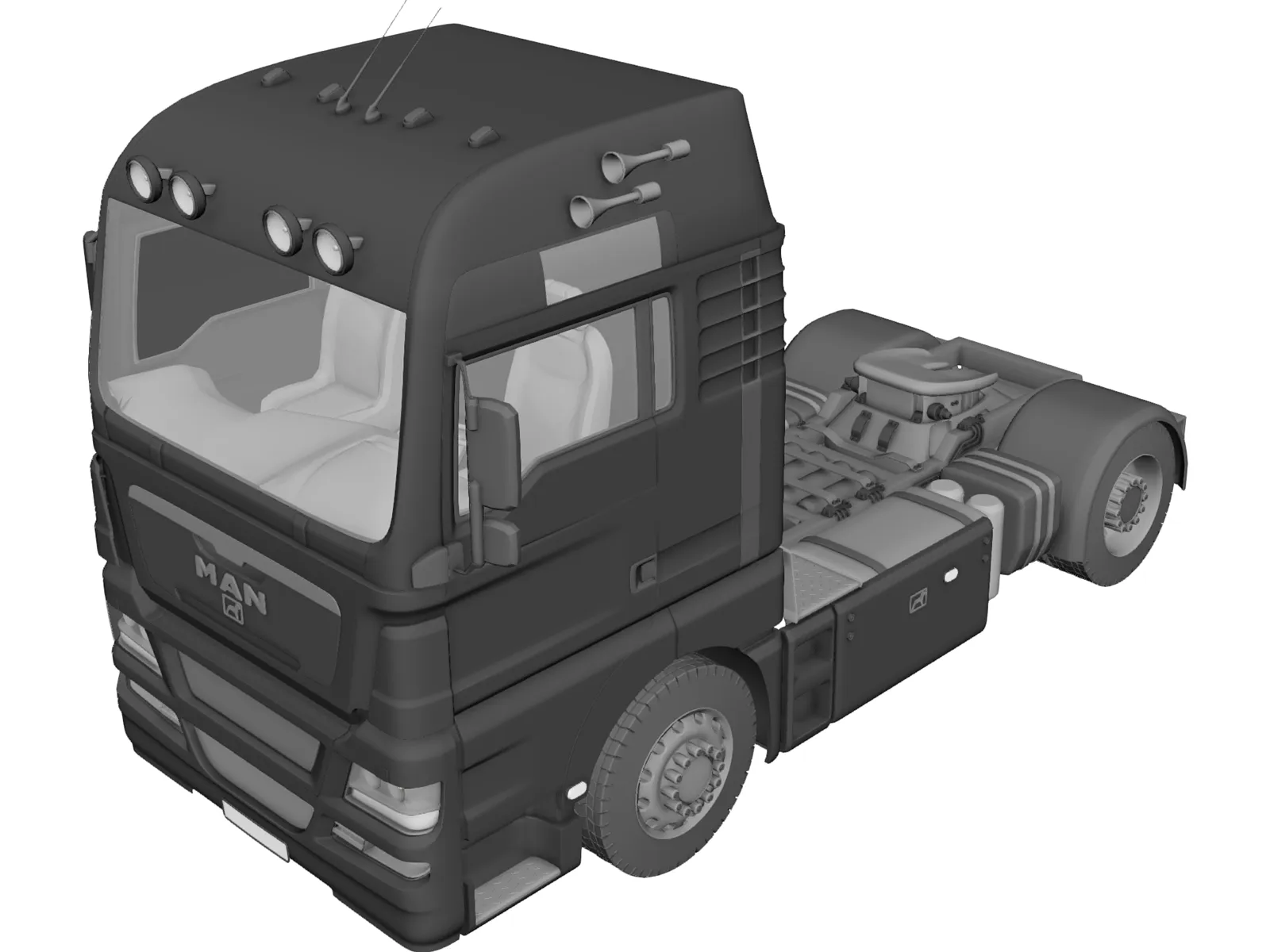 MAN TGX Truck 3D Model main preview