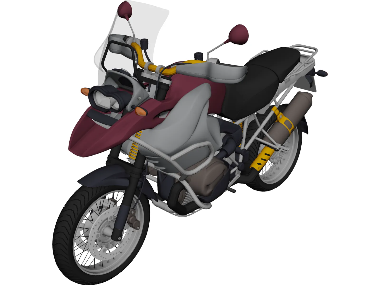 BMW R1200GS 3D Model main preview