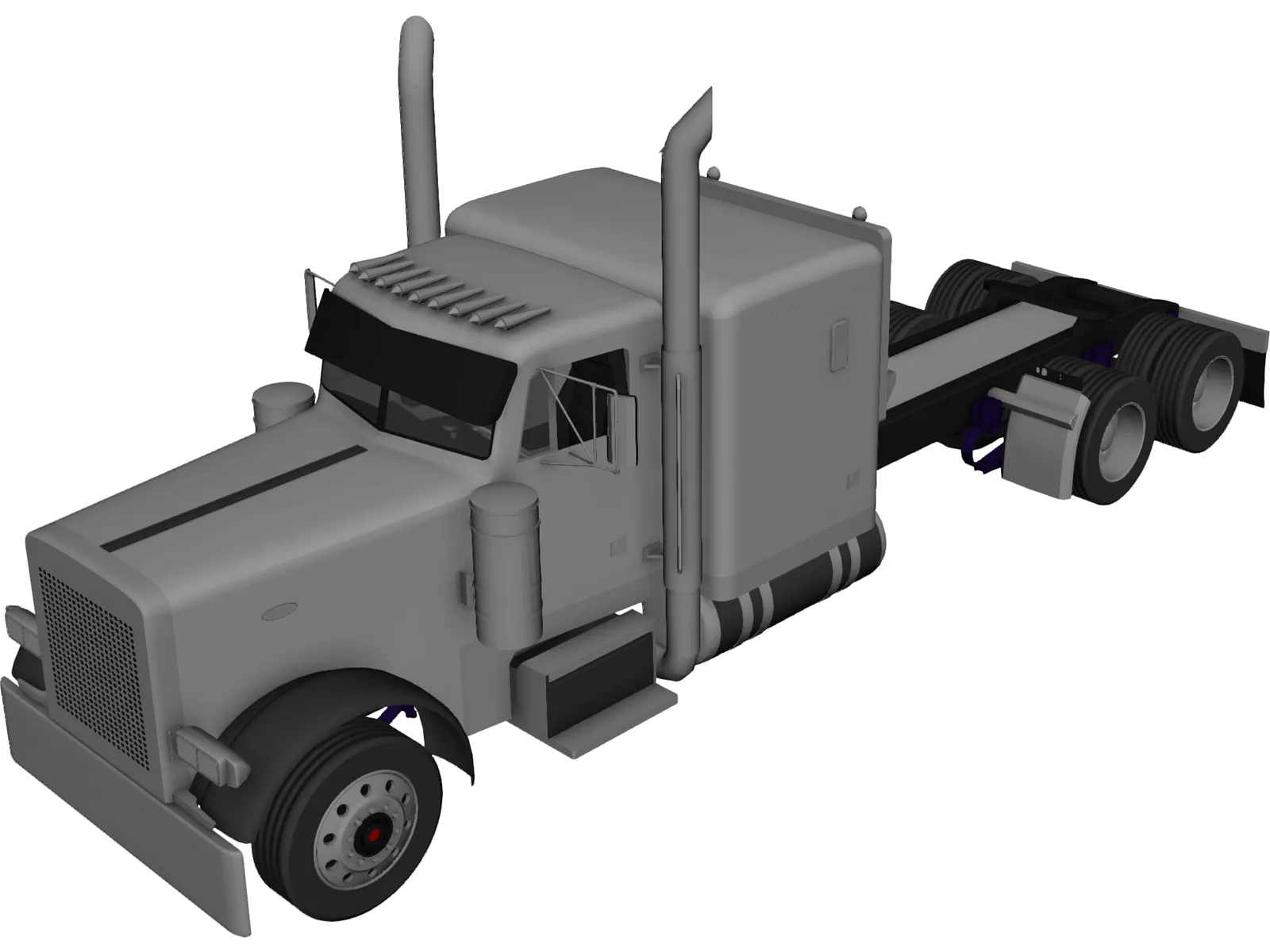 Peterbilt 379 3D Model main preview