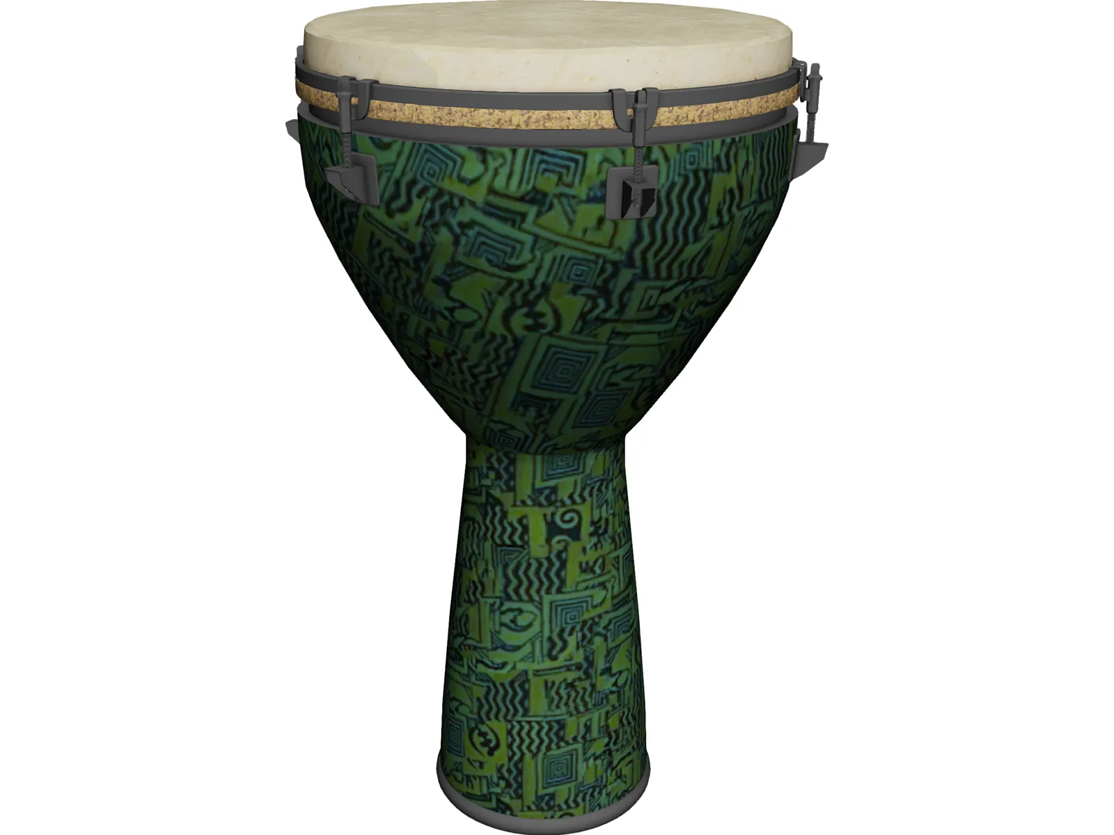 Djembe Remo 3D Model main preview