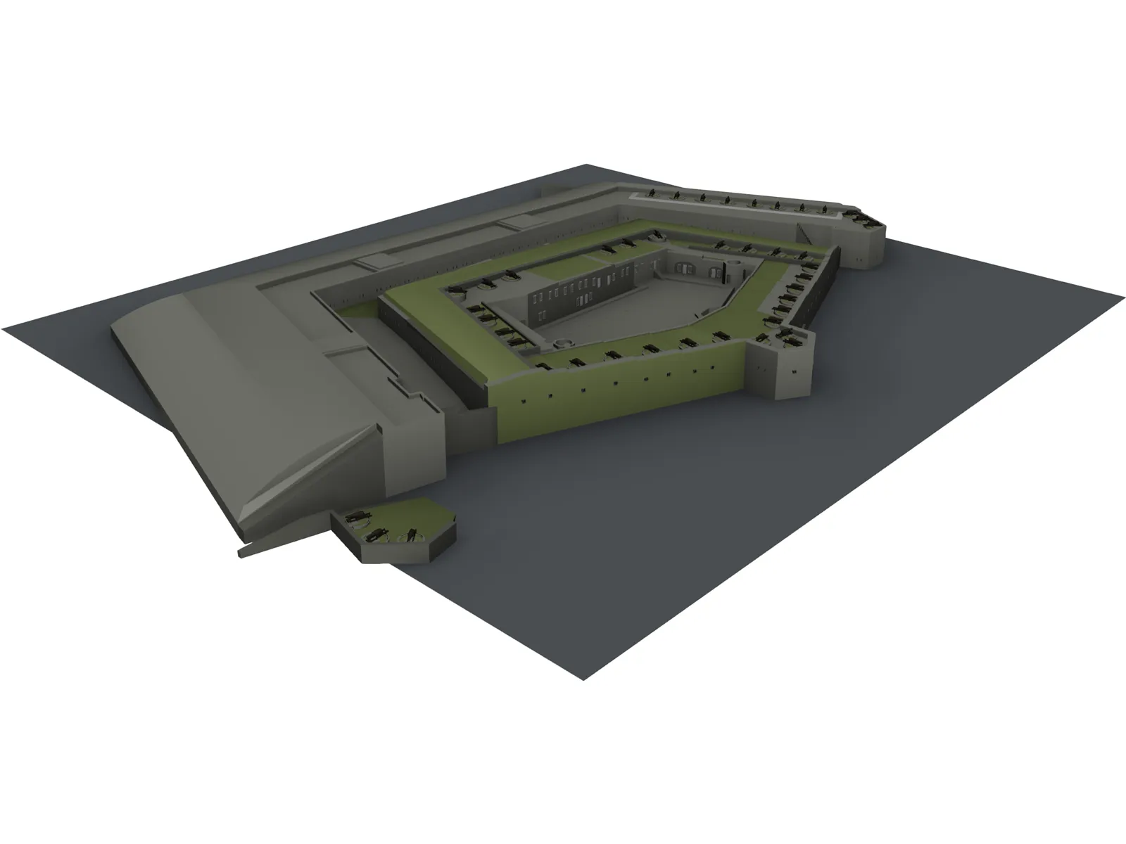 Fort Knox Maine 3D Model main preview