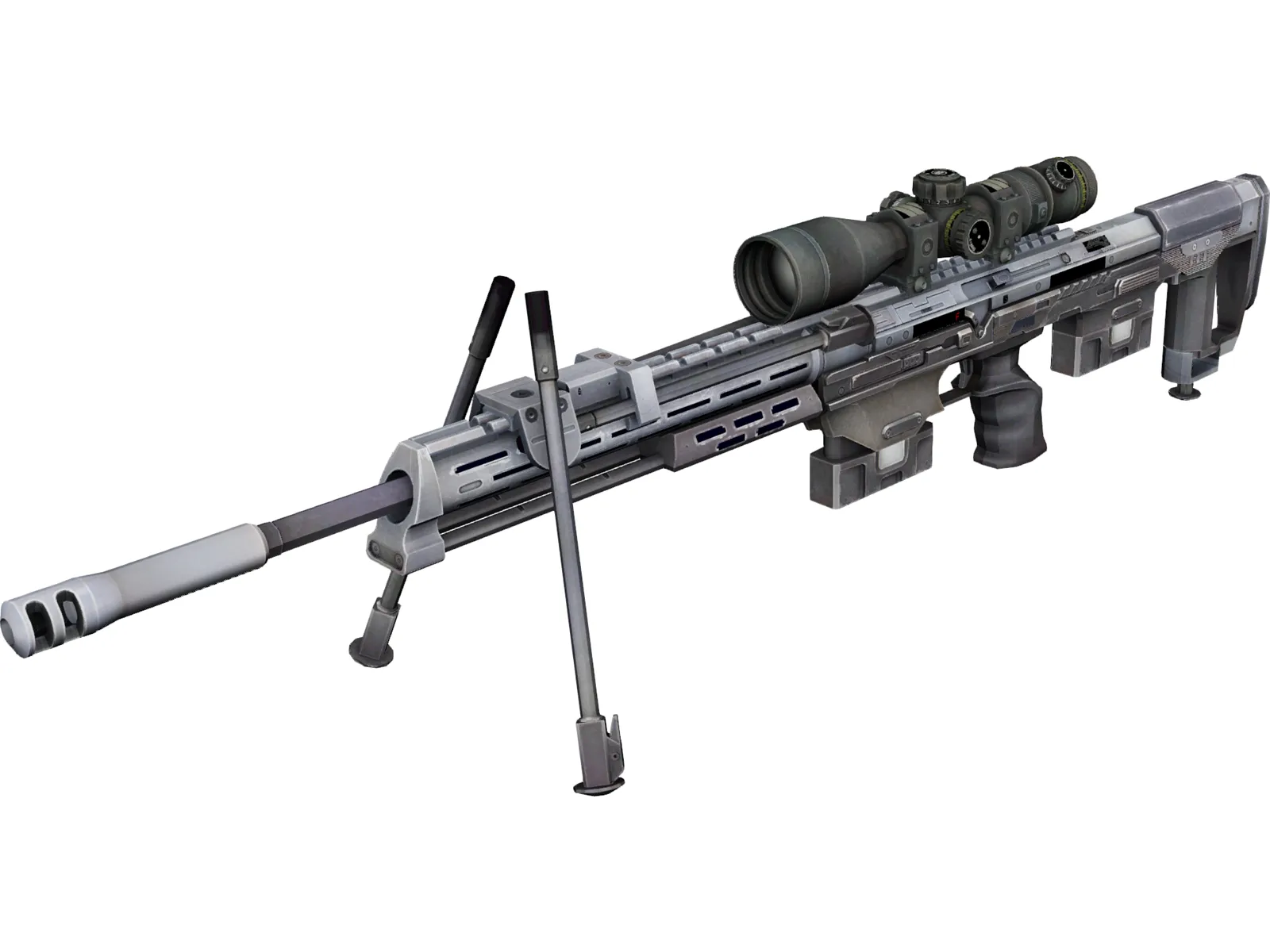 DSR50 Sniper Rifle 3D Model main preview