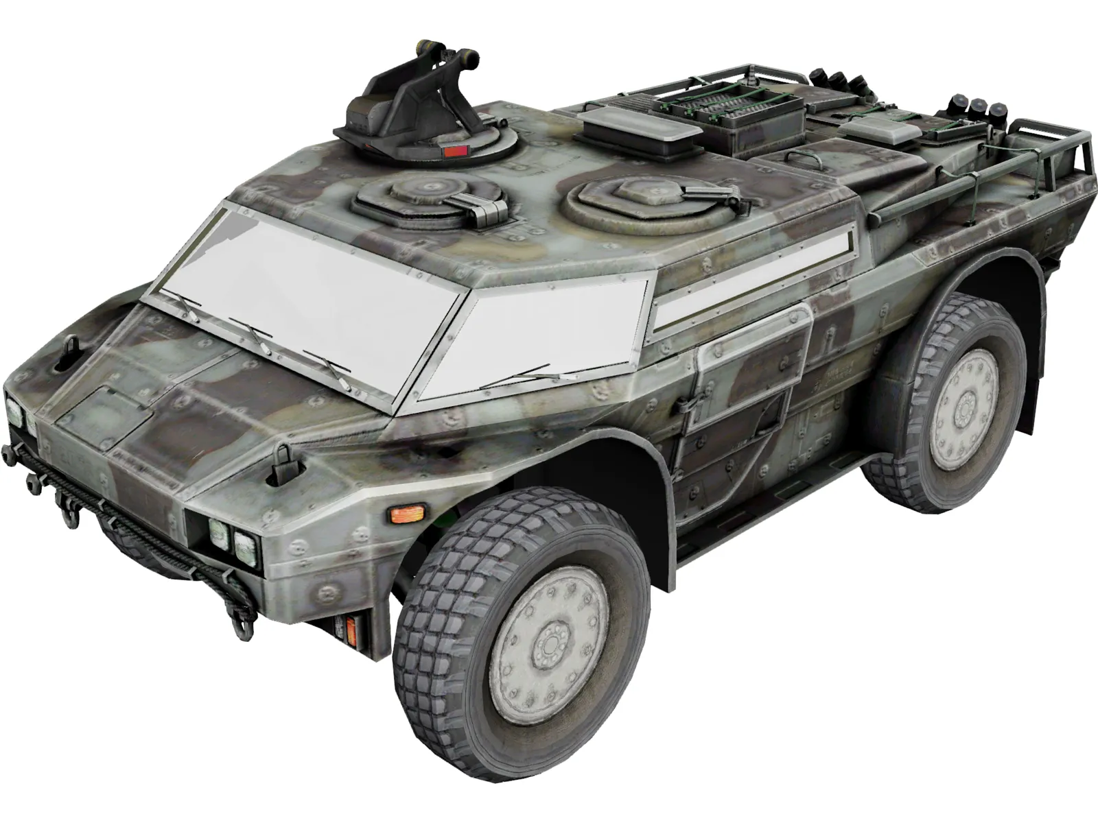 Armored Security Vehicle 3D Model main preview