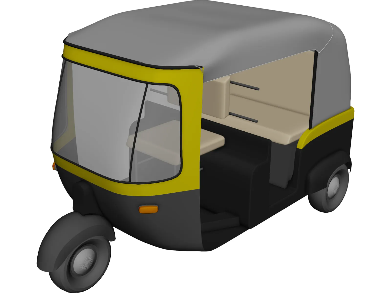 India City Car 3D Model main preview