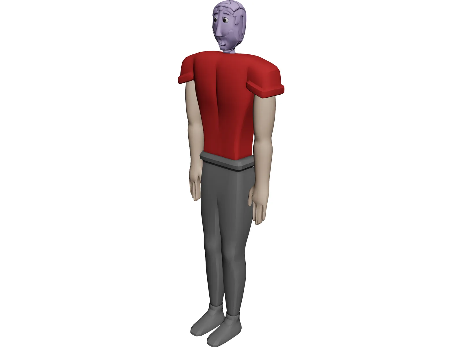 Cartoon Man 3D Model main preview