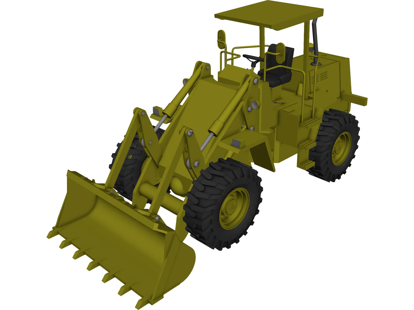 Hydraulic Loader 3D Model main preview