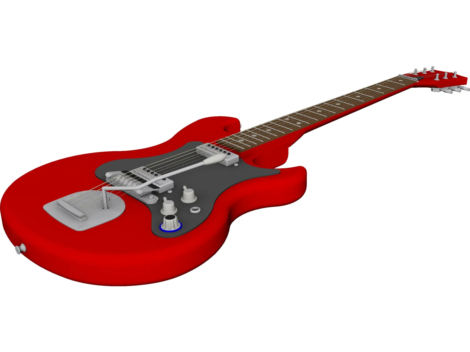 Fender Stratocaster Guitar 3D Model main preview