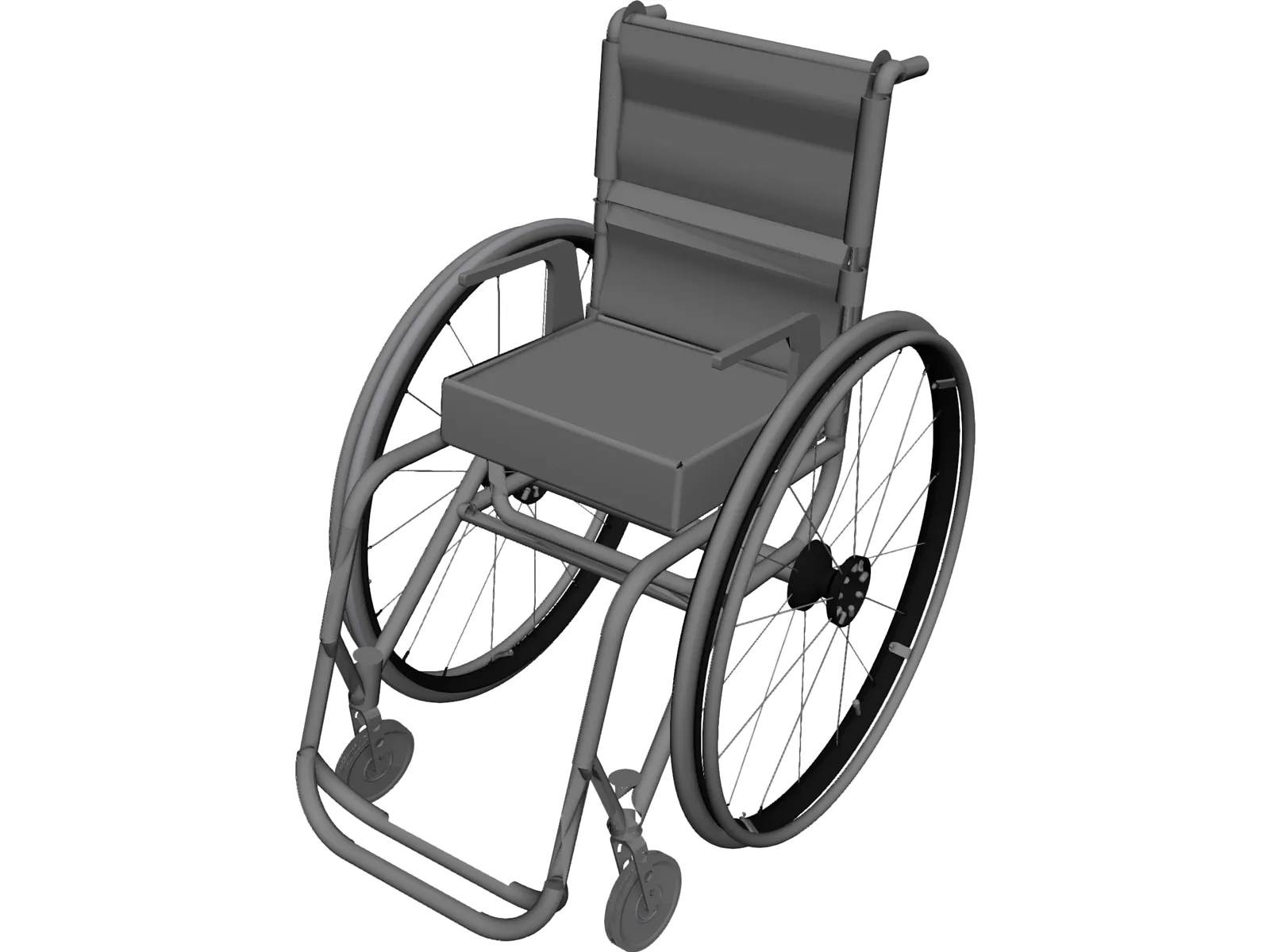 Wheel Chair 3D Model main preview