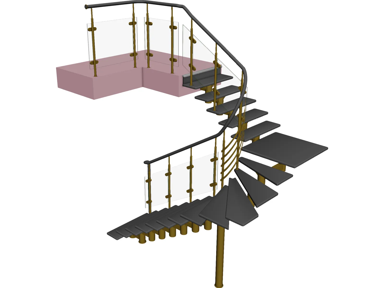 Stairs 3D Model main preview