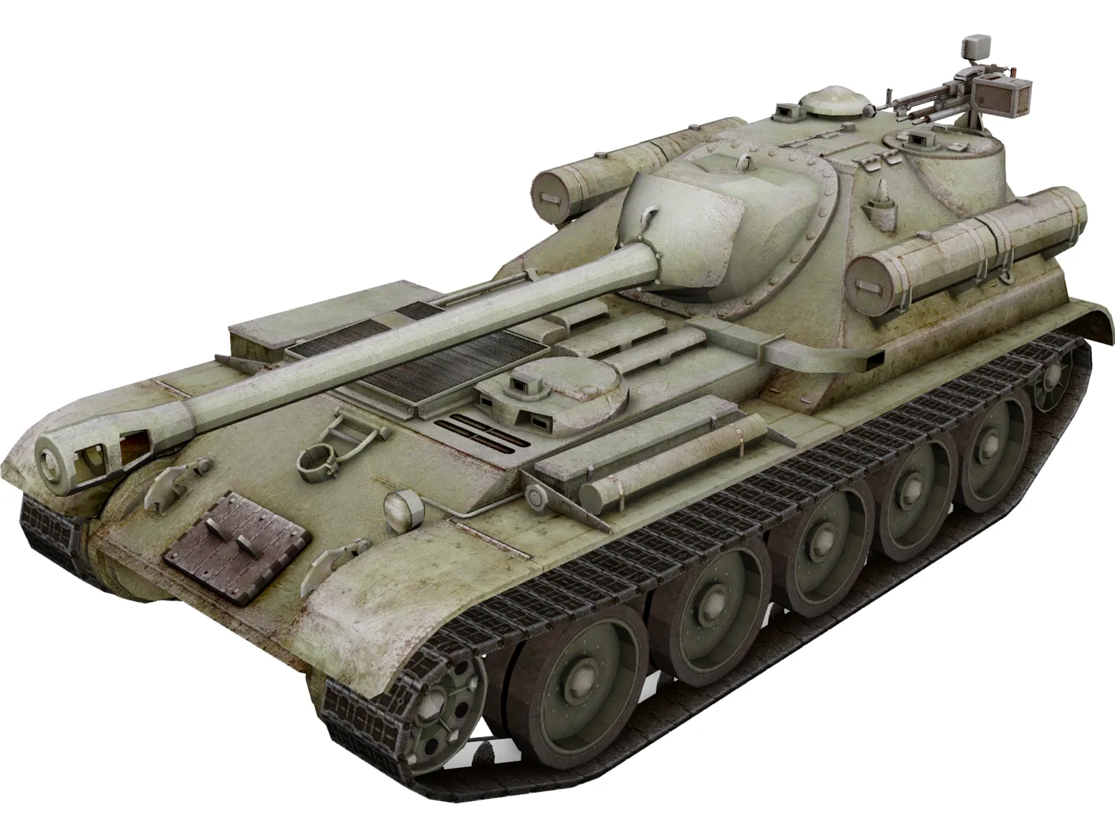 SU-101 UralMash Russian WW2 Tank 3D Model main preview