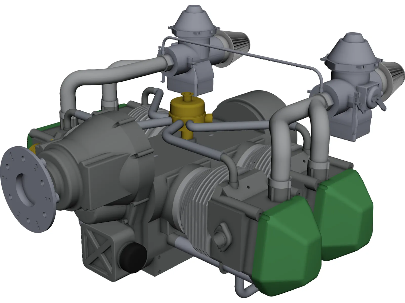 Rotax 912 Engine 3D Model main preview