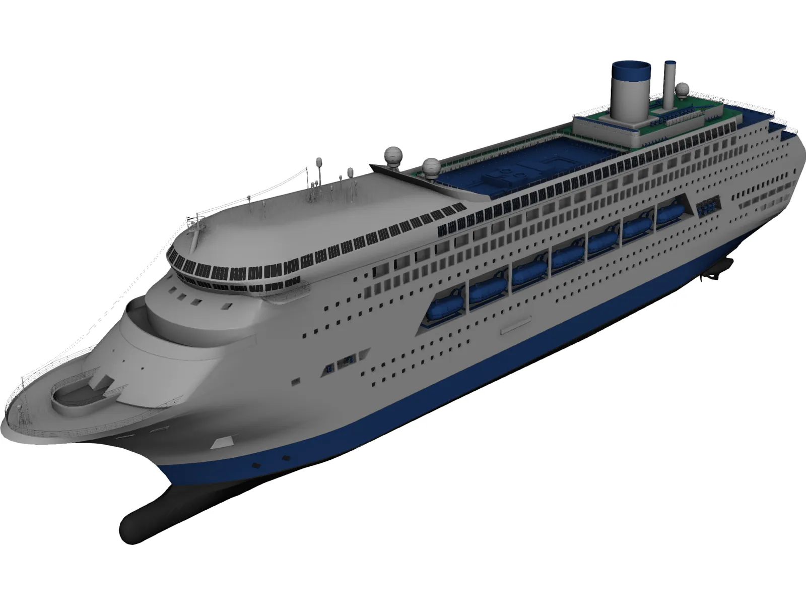 Cruise Ship 3D Model main preview