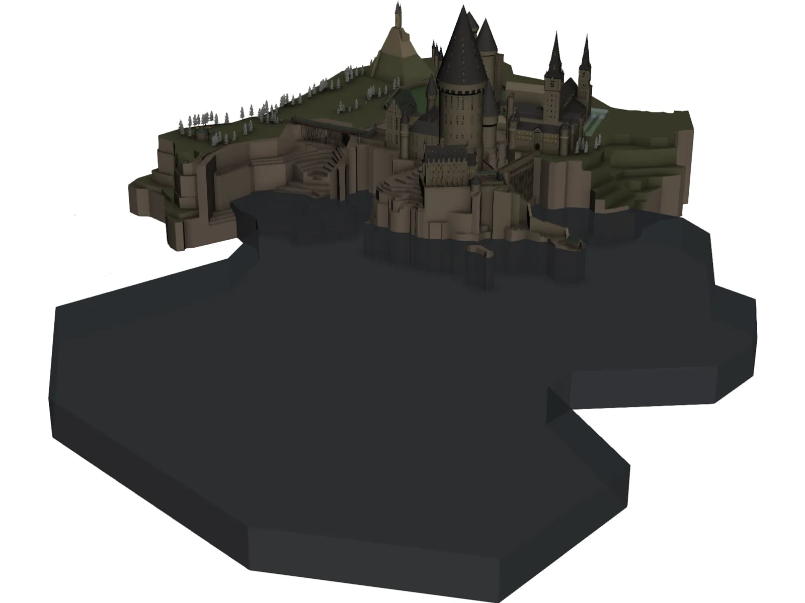Hogwarts School of Witchcraft and Wizardry 3D Model main preview