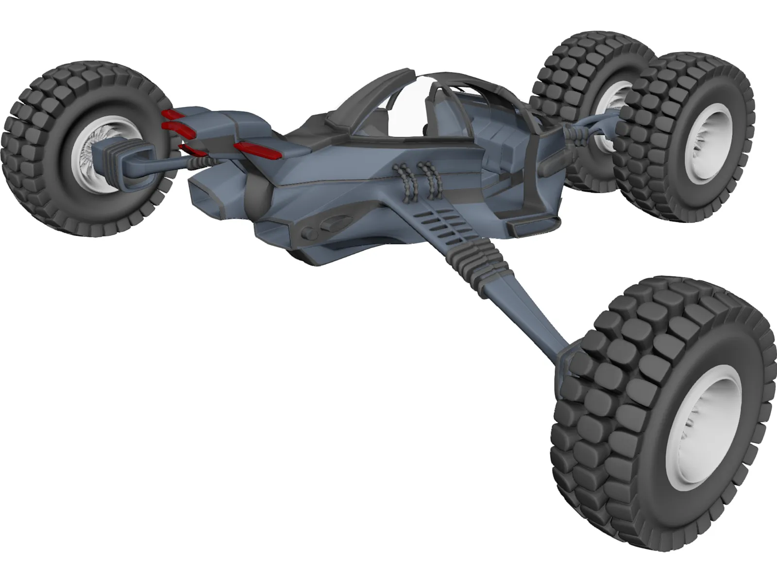 Future Buggy Vehicle 3D Model main preview