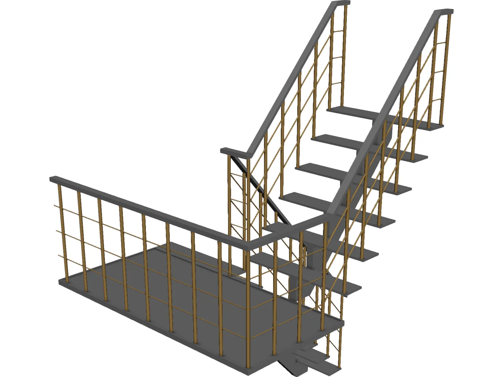 Stair 3D Model main preview