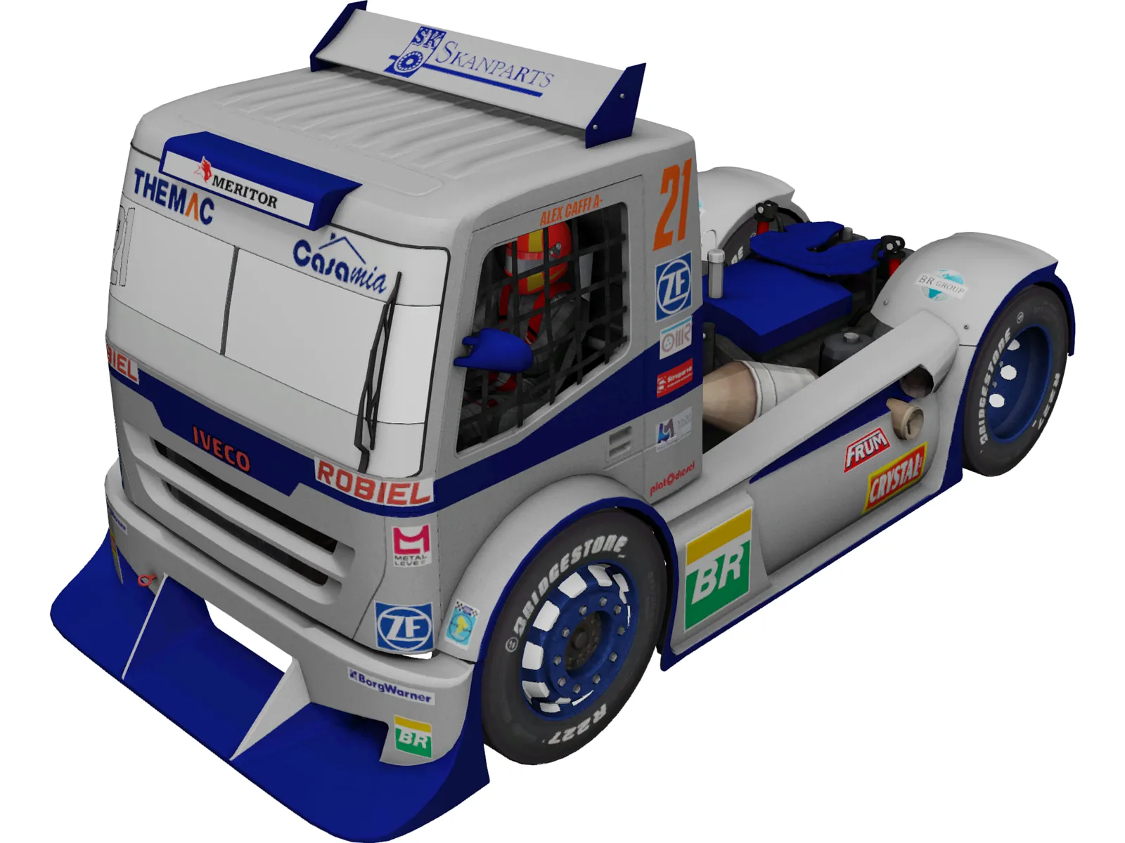 Iveco Stralis Dakarmotors 3D Model main preview