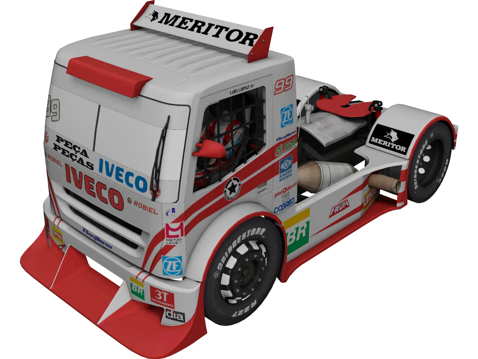 Iveco Stralis Lucar Motorsports 3D Model main preview