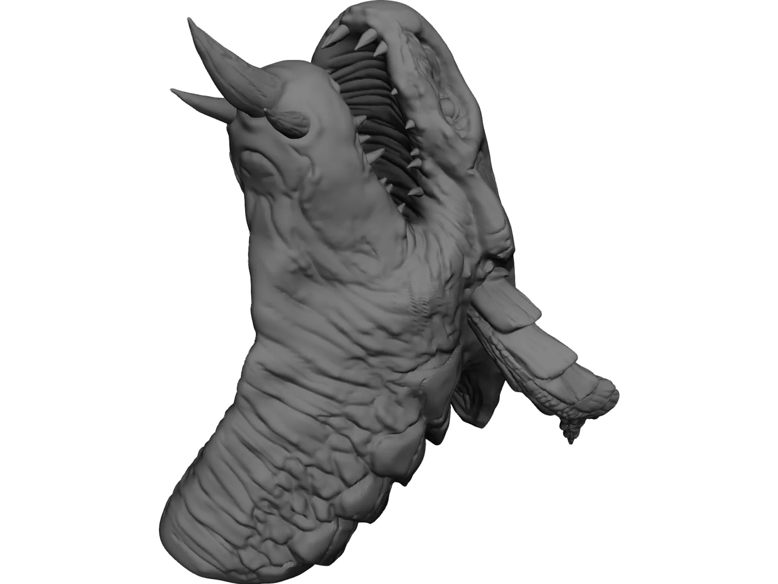 Dragon Head 3D Model main preview