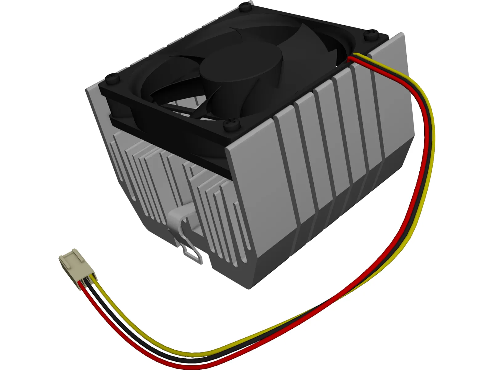 CPU Cooler 3D Model main preview