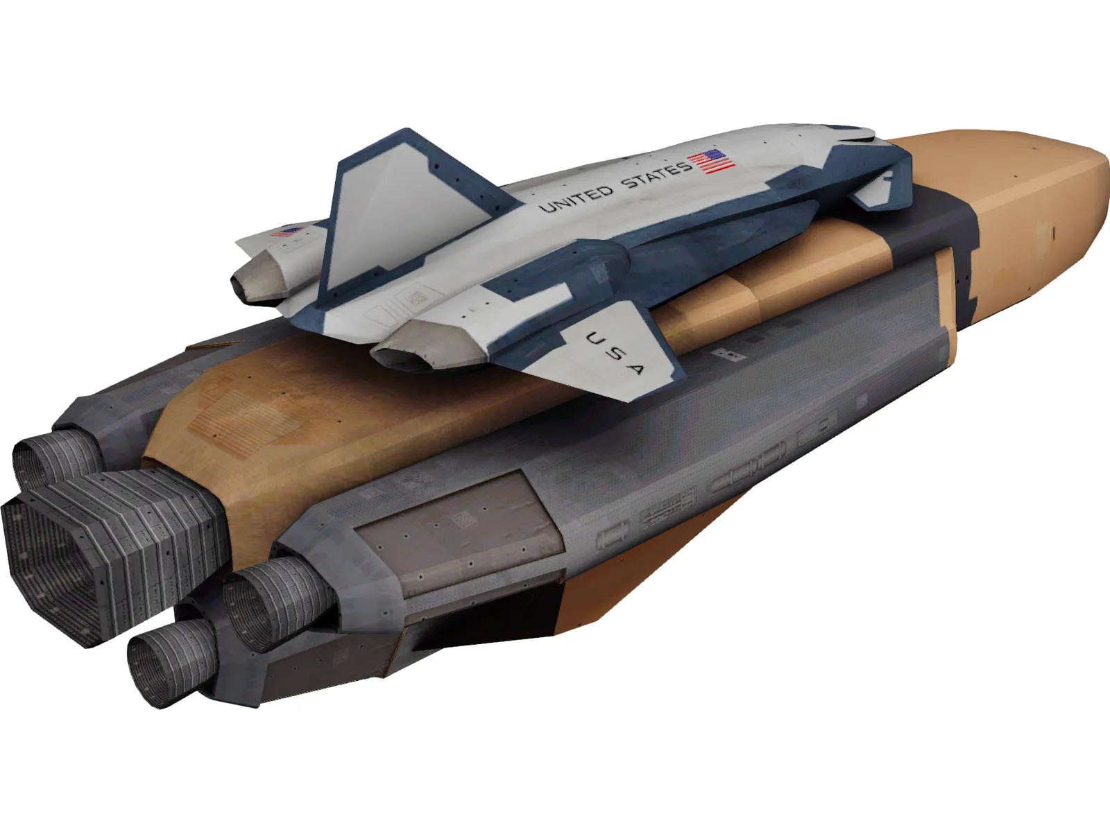 Shuttle 3D Model main preview