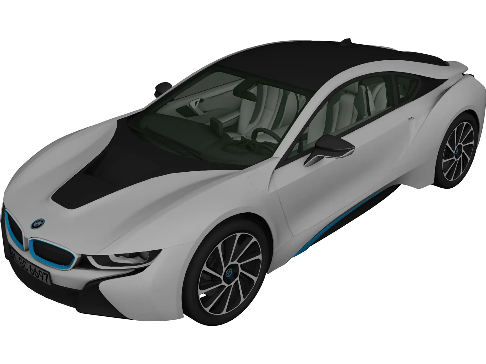 BMW i8 (2015) 3D Model main preview