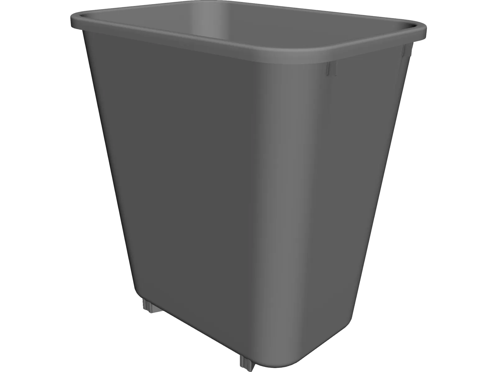 Trash Can 3D Model main preview
