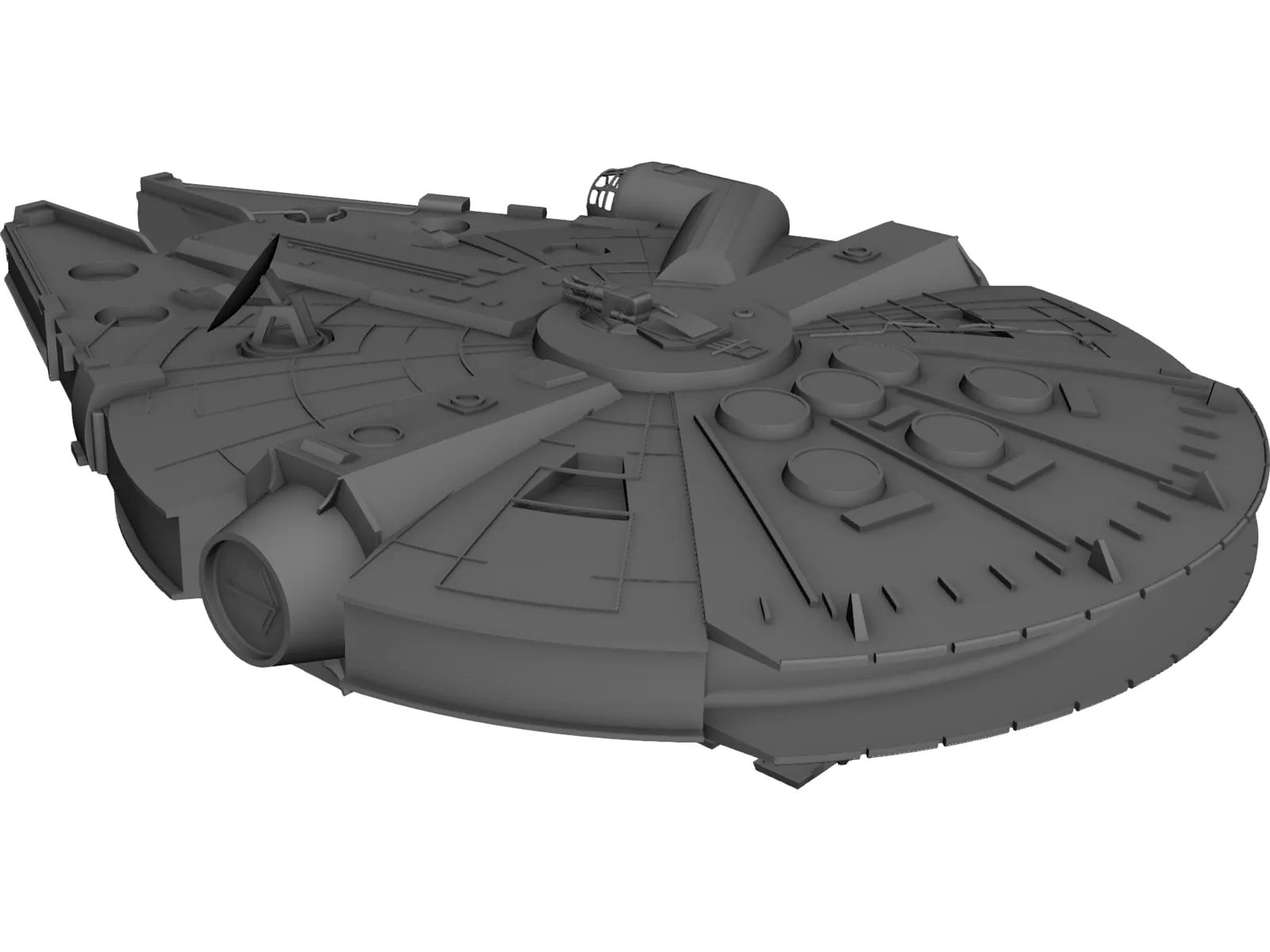 Star Wars Millenium Falcon YT-1300 3D Model main preview