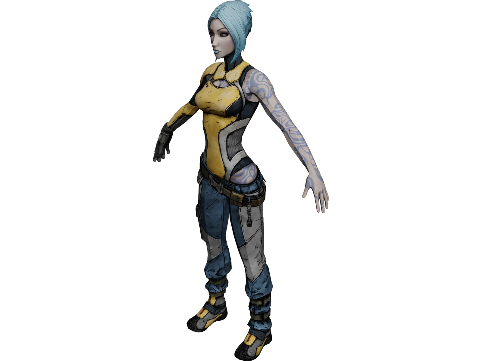 Maya from Borderlands 2 3D Model main preview