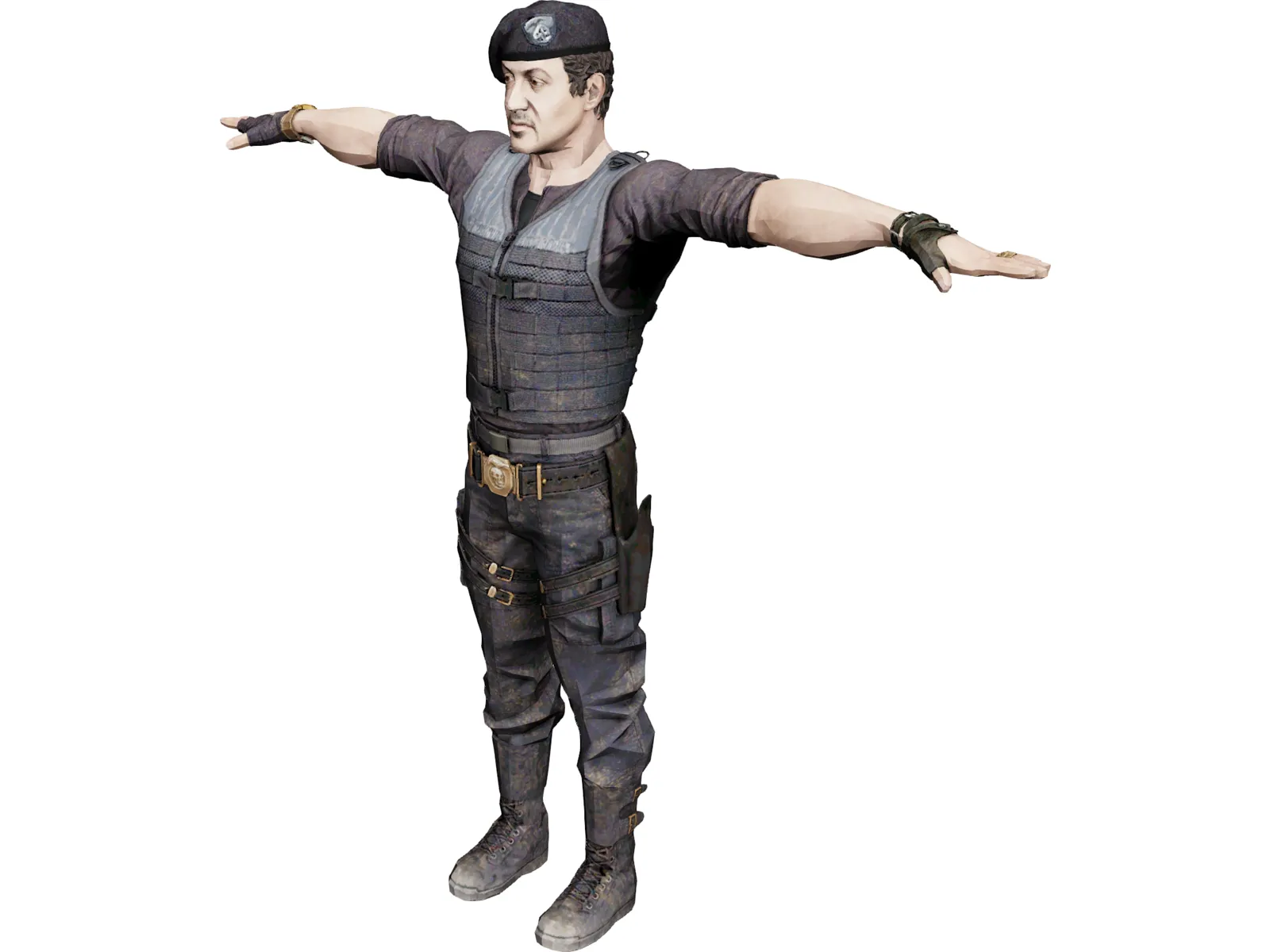 Sylvester Stallone 3D Model main preview