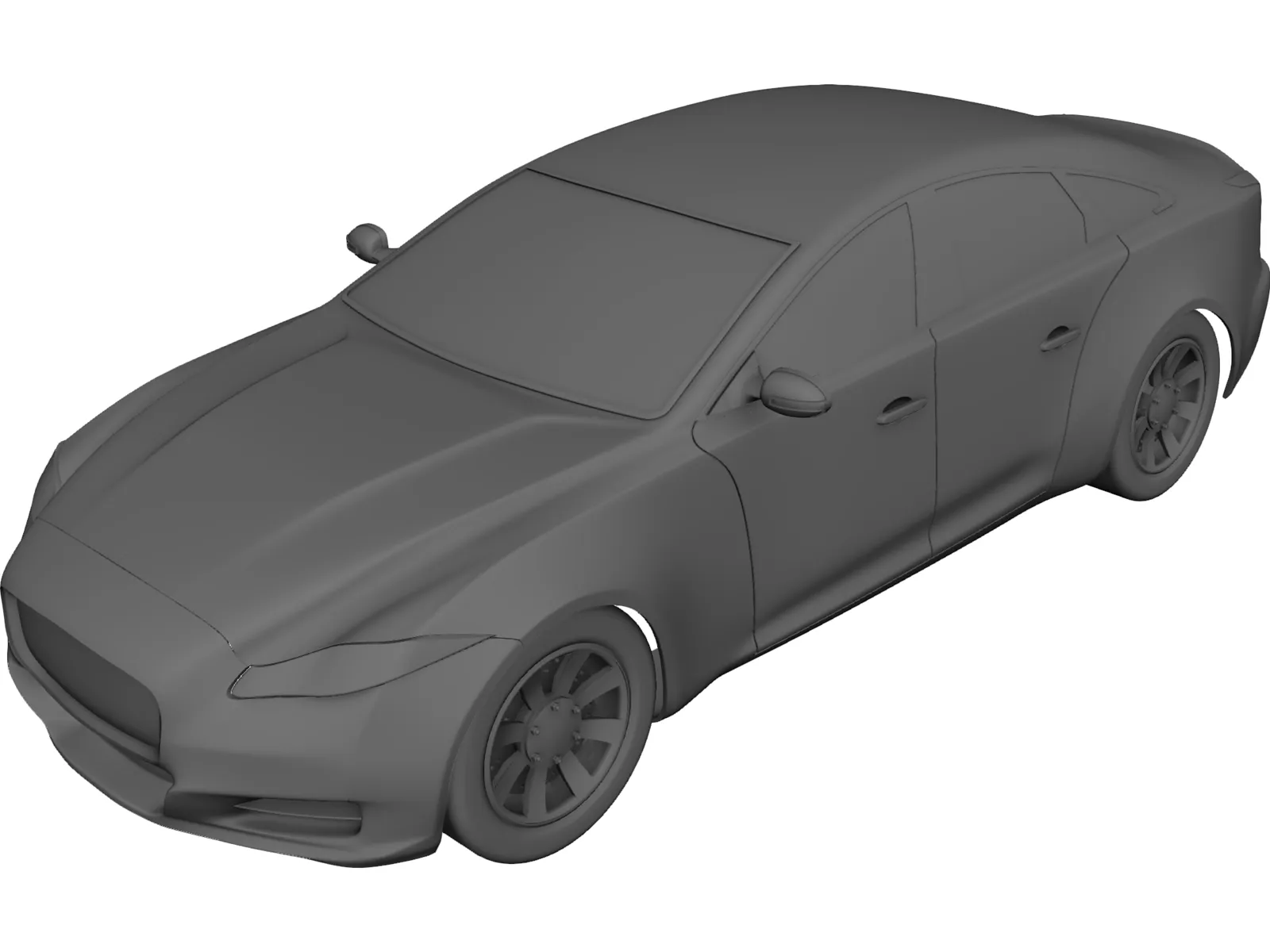 Jaguar XJ (2012) 3D Model main preview