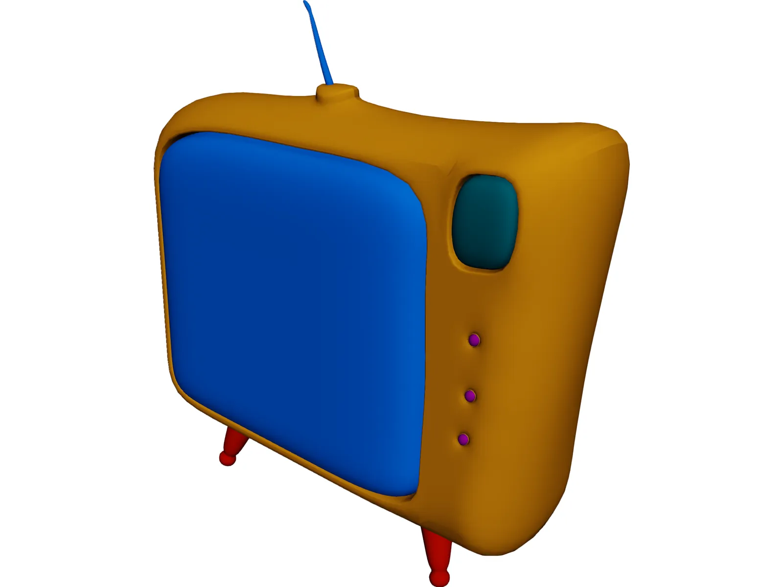 Cartoon TV 3D Model main preview