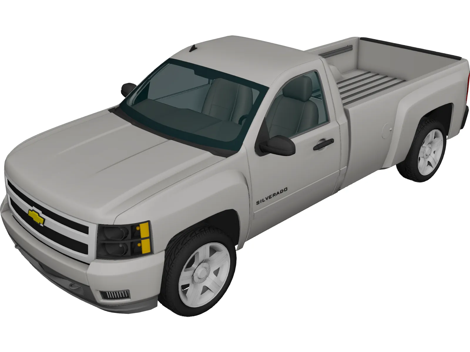 Chevrolet Silverado 2500HD Regular Cab LTZ (2009) 3D Model main preview