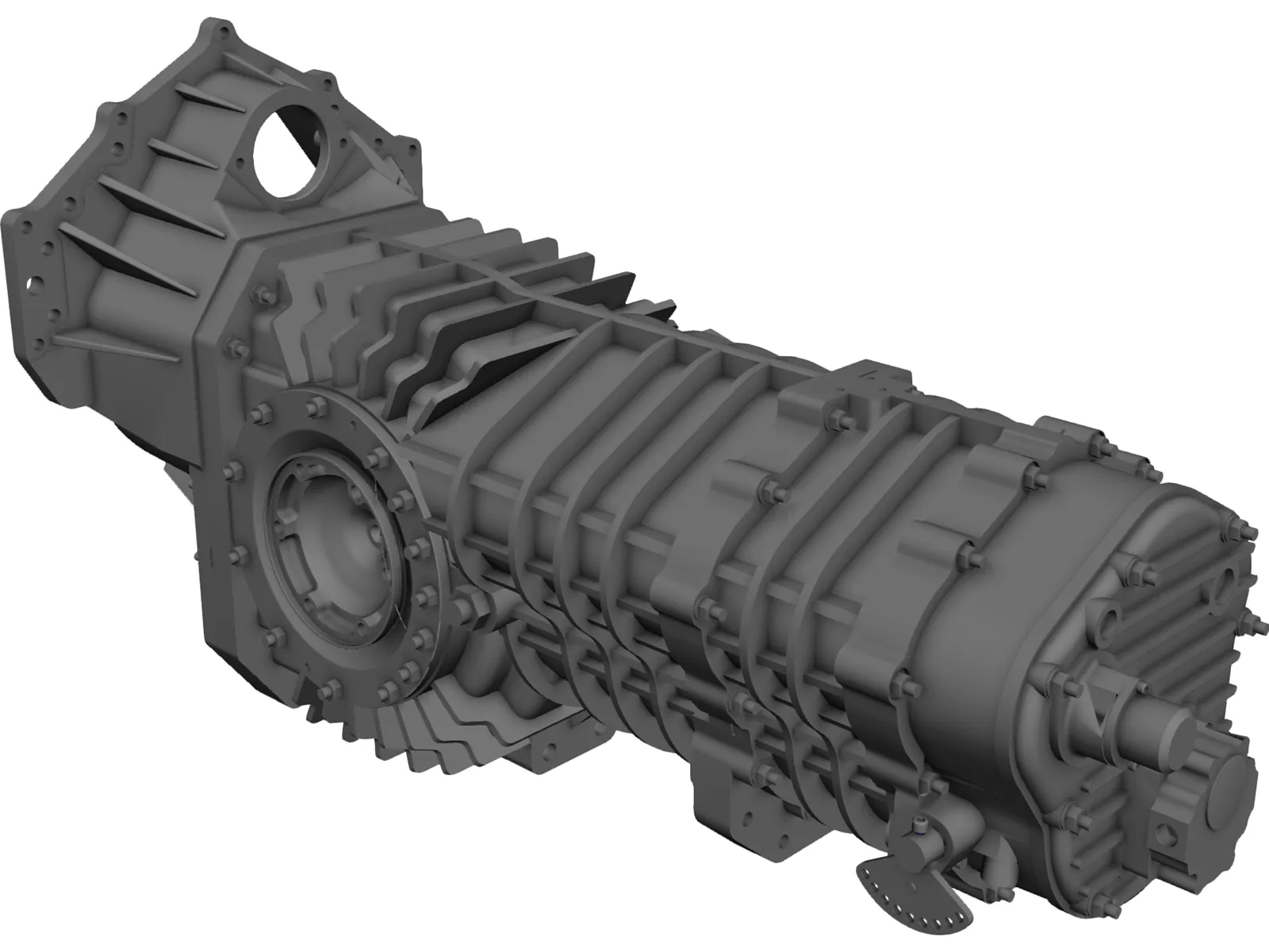 Mendeola HD Gearbox 3D Model main preview