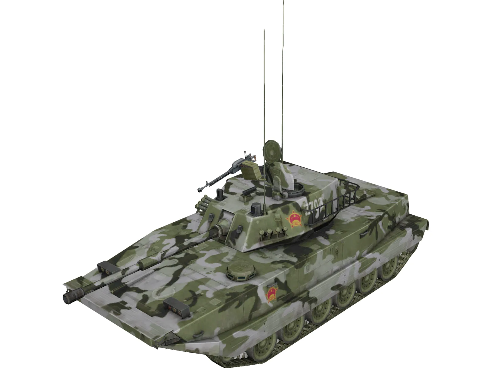 WZ-213 Type 99 Dragon Lance Modern Chinese Tank 3D Model main preview