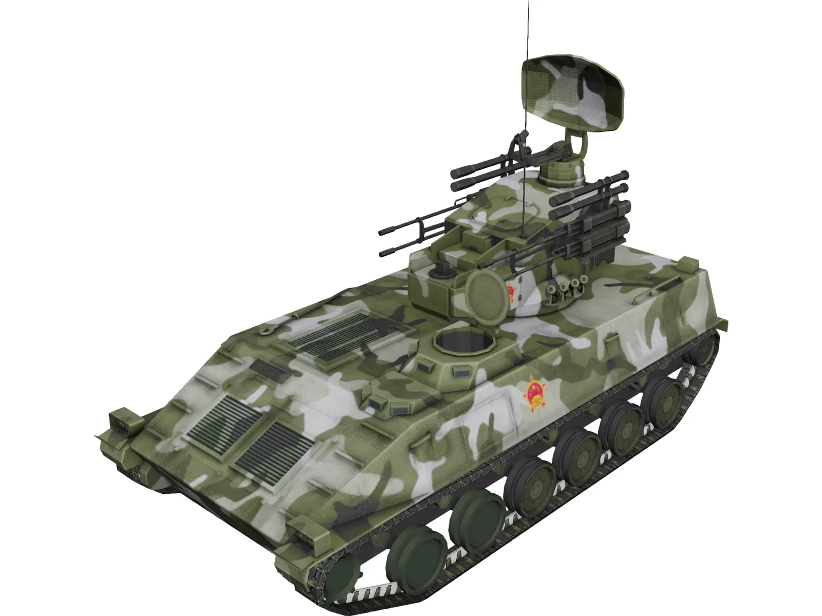 PGZ-95 AA Iron Dove Modern Chinese 3D Model main preview