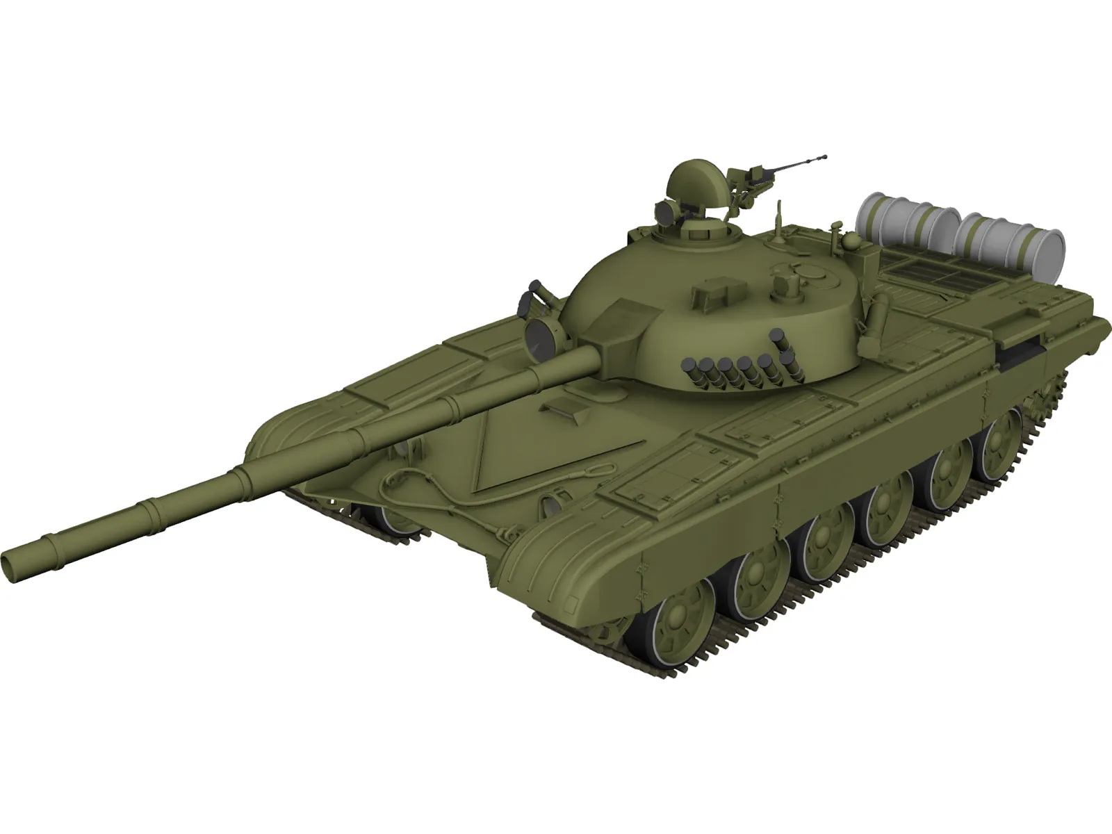 T-72 Tank 3D Model main preview