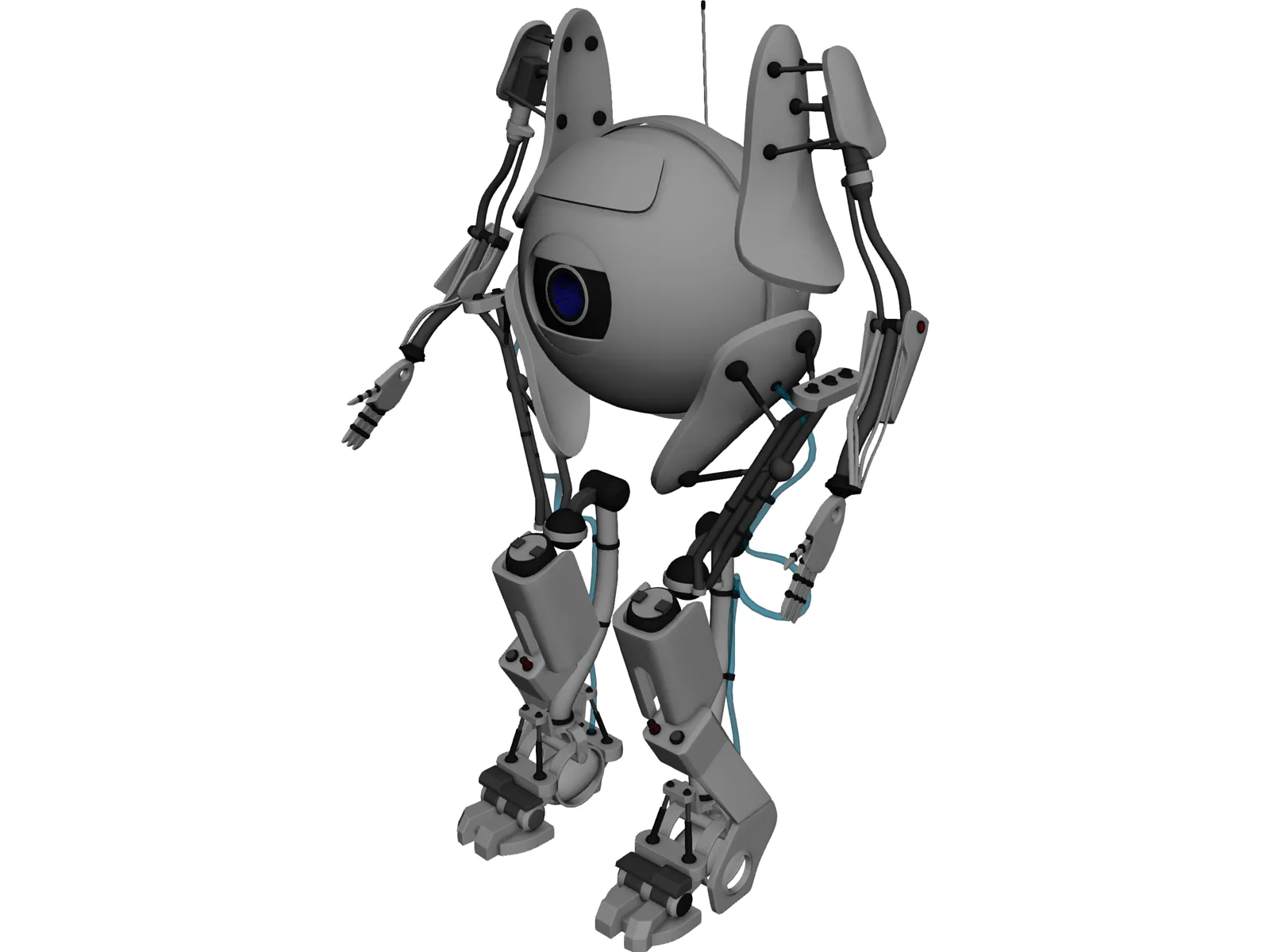 Portal 2 Atlas 3D Model main preview