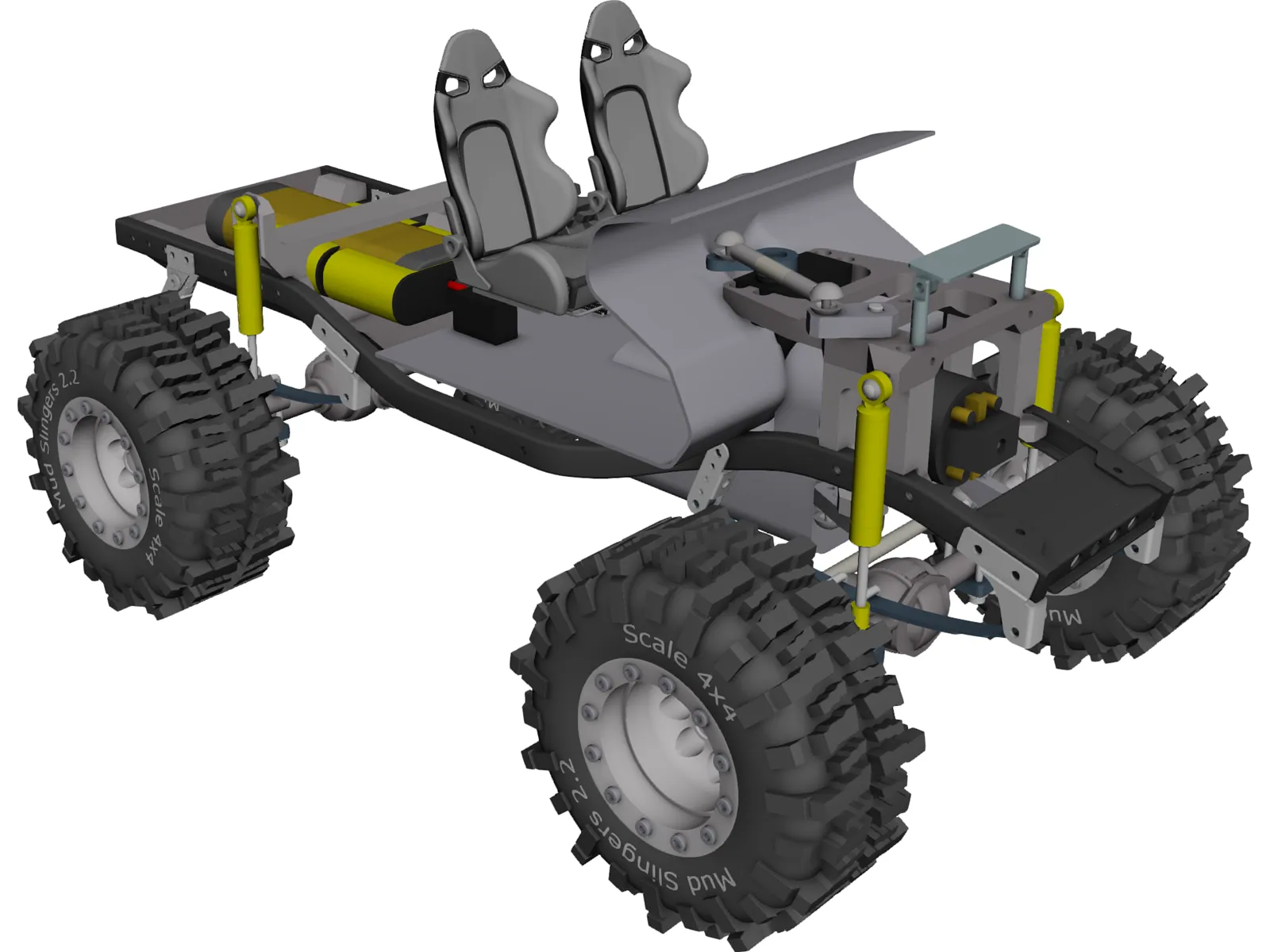 Tamiya Mountain Rider RC Truck 3D Model main preview