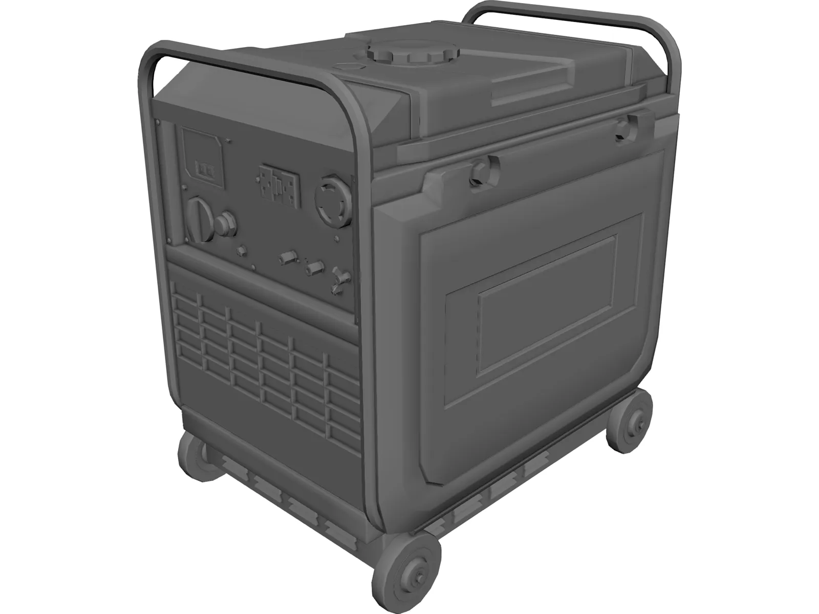 Portable Generator 3D Model main preview