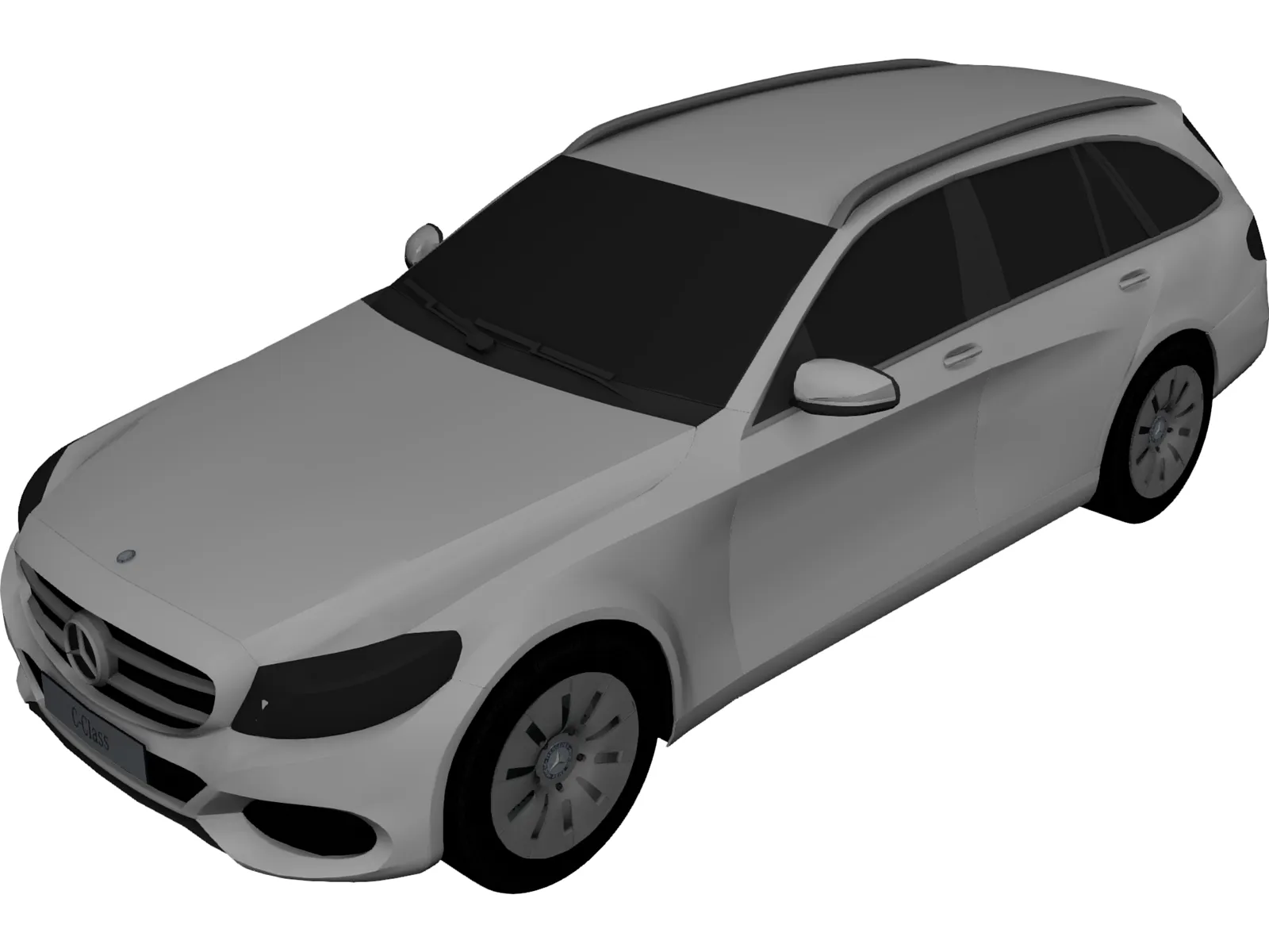 Mercedes-Benz C-Class Estate (2014) 3D Model main preview