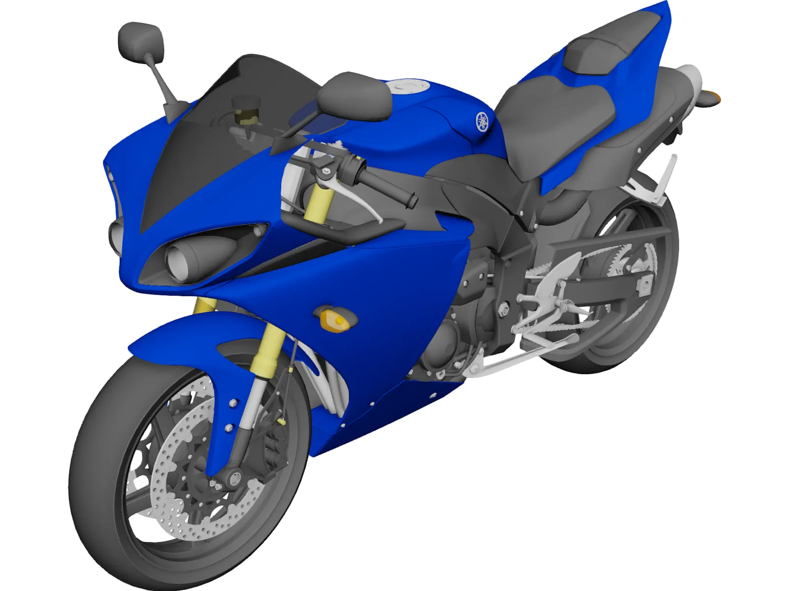Yamaha R1 (2010) 3D Model main preview